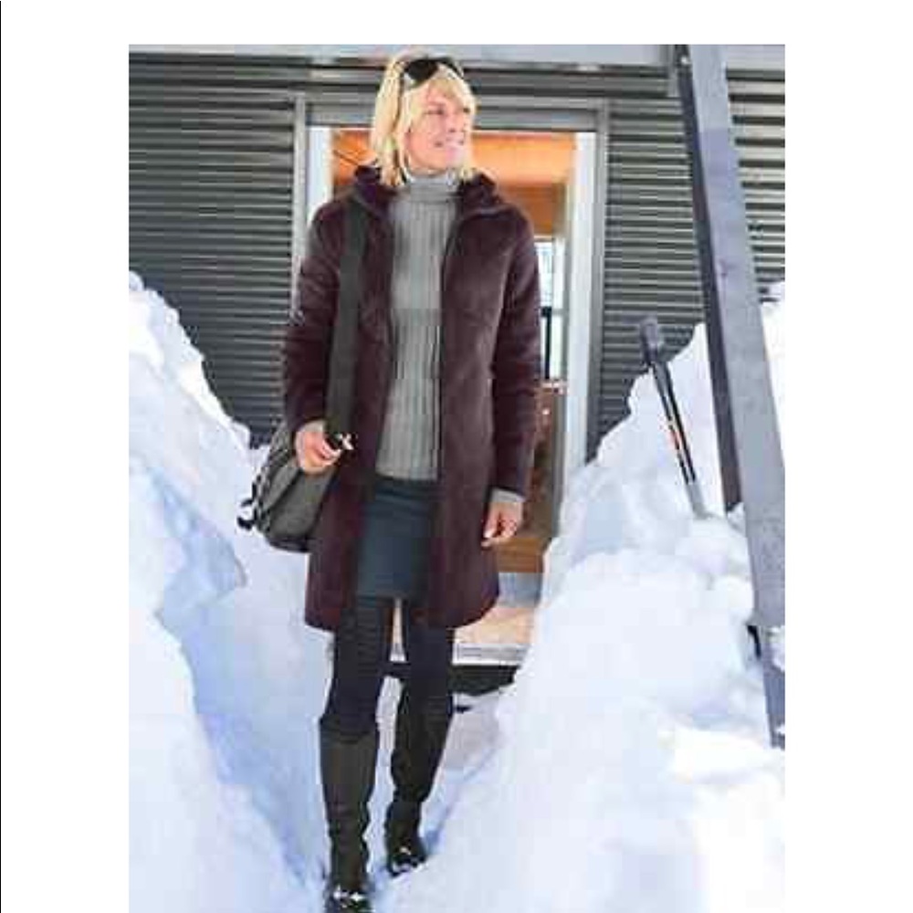 SOLD!!Athleta SZ L eggplant Minka Coat brand new